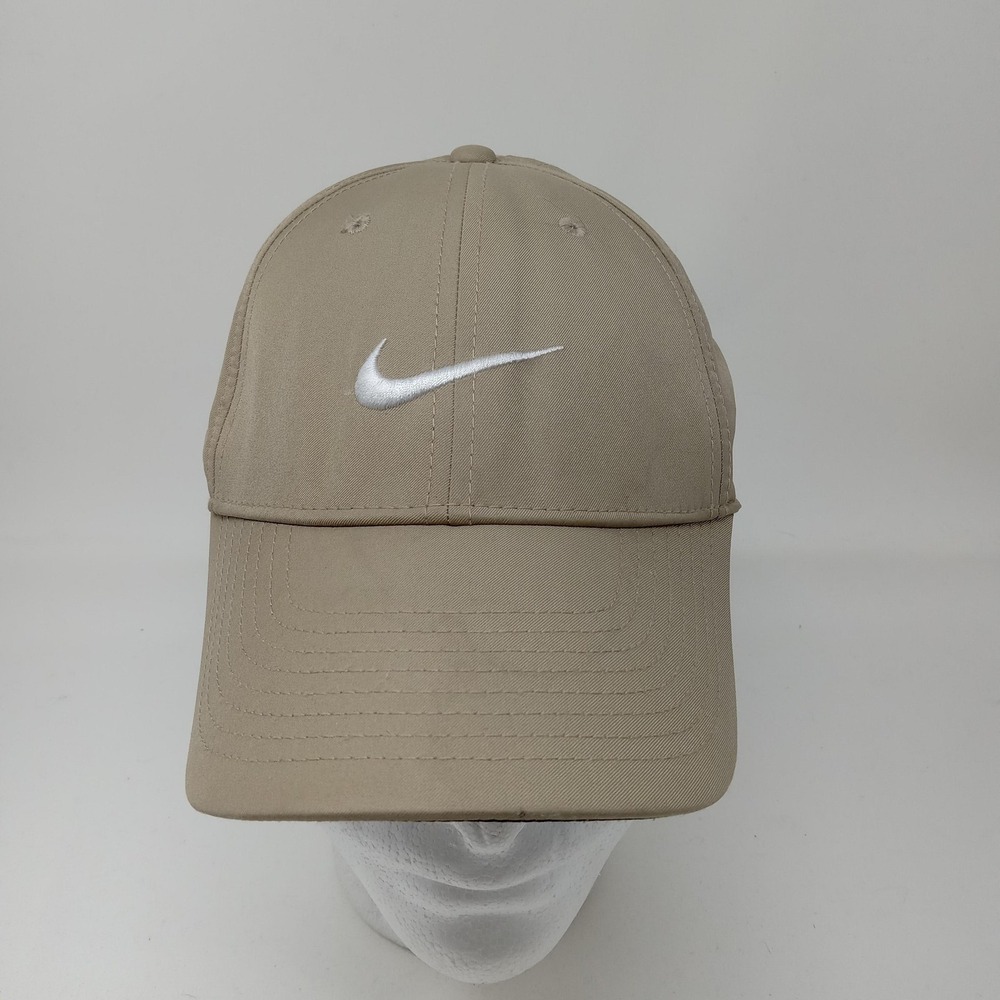 Nike Hat Cap Strap Back Legacy91 Beige Twill Swoosh Dri-FIT Golf One Size Mens
